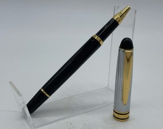 LA SALLE Black / Gold/ Chrome Rollerball Pen