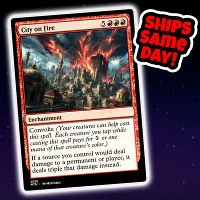 City On Fire - Custom Art Magic: The Gathering Playtest Card - Commander EDH