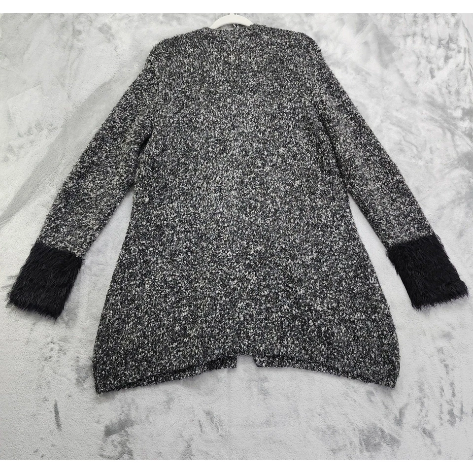 Suéter Elle Mujer Talla XL Negro Mármol Manga Larga Puño Difuso Cárdigan Gancho Foto 4 de 4