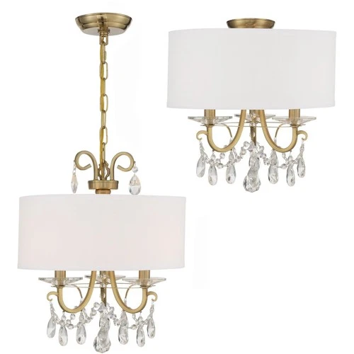 Crystorama 6623-VG-CL-MWP Othello Mini Chandelier Vibrant Gold - Picture 3 of 7