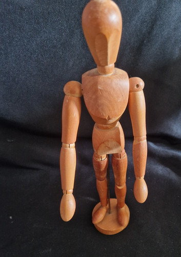 Vintage 12" Wooden Artist Mannequin Articulated Model Wooden Figure for Artists