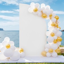Wedding Arch Cover Spandex Fitted Backdrop Stands 2-Sided Fabric Half Moon Shape
