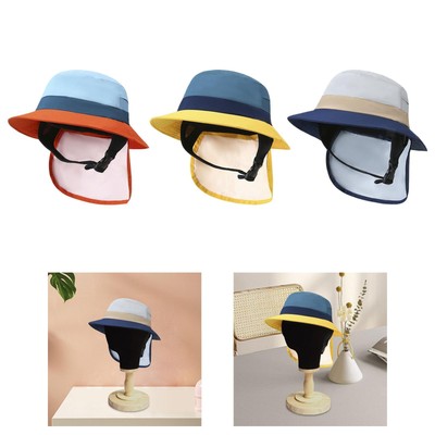 Bucket Hat Wasserdicht mit Kinnriemen Sommer Fischerhut mit breiter Krempe zum