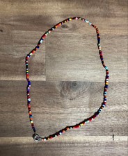 Vintage Beaded Necklace Colorful Handmade Jewelry Mens Accessories