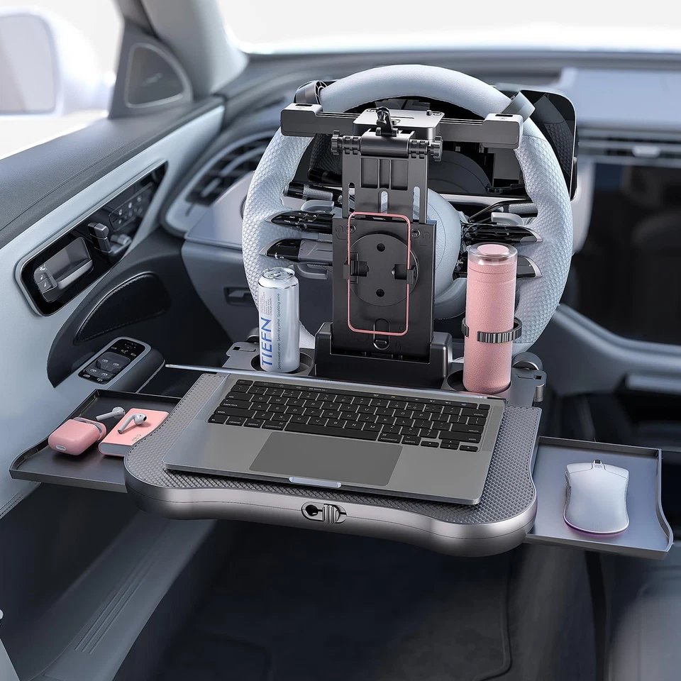 Car Steering Wheel Tray - Back Seat Food & Laptop Desk for SUVs Trucks - Image 2 of 4