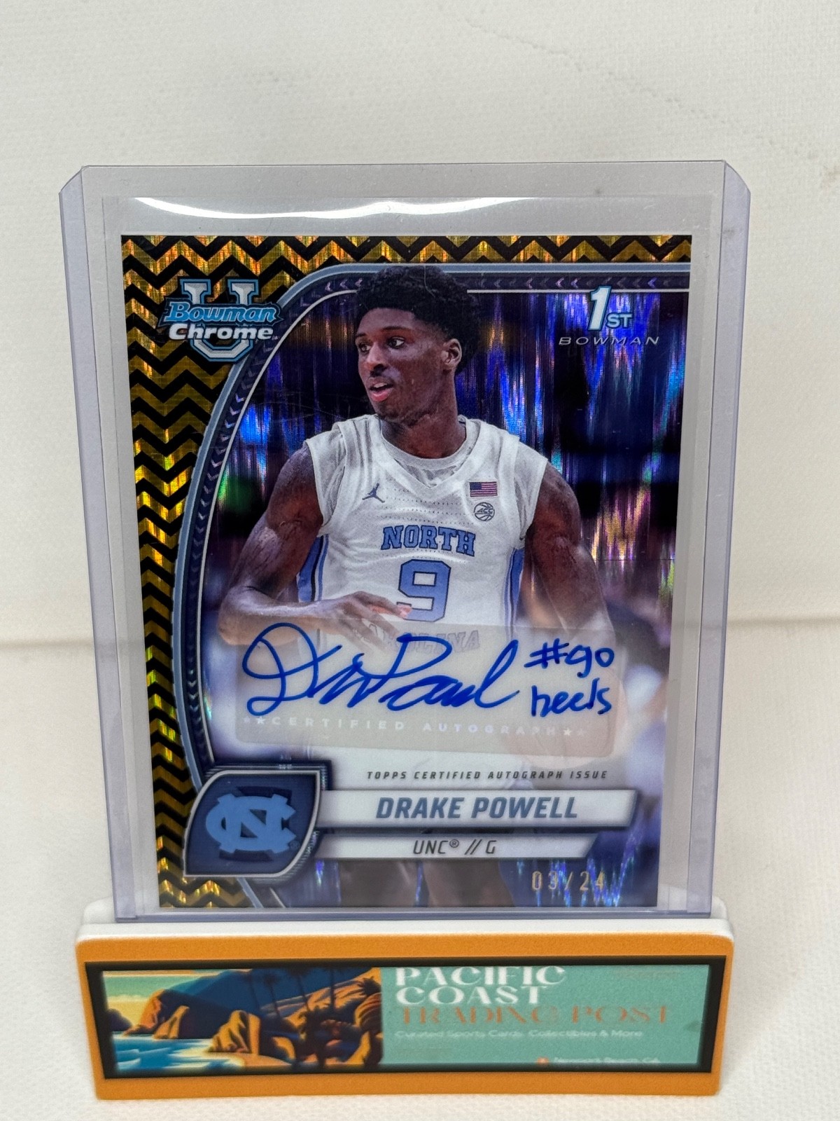 2024-25 Bowman U Chrome - DRAKE POWELL #69 - Gold/Black Stealth Auto - 3/24