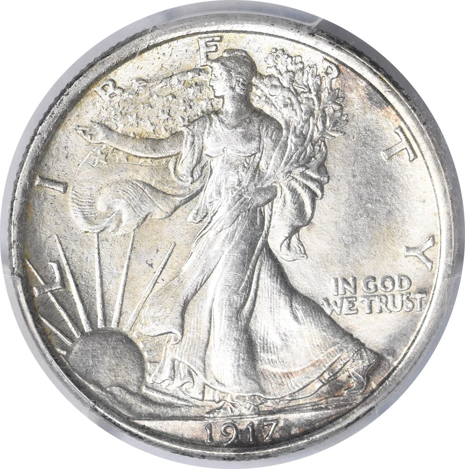1917 Walking Liberty Half Dollar MS65 PCGS - Image 3 of 4