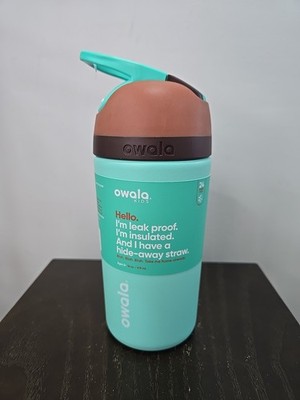 アメリカ限定 Owala 子ども用水筒 約475ml チェック柄 Owala Kids Flip Stainless Steel Bottle / 14oz / Color: Mint