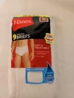 Hanes Men's White Tagless Briefs 9 Pack Sz M 32-34 In