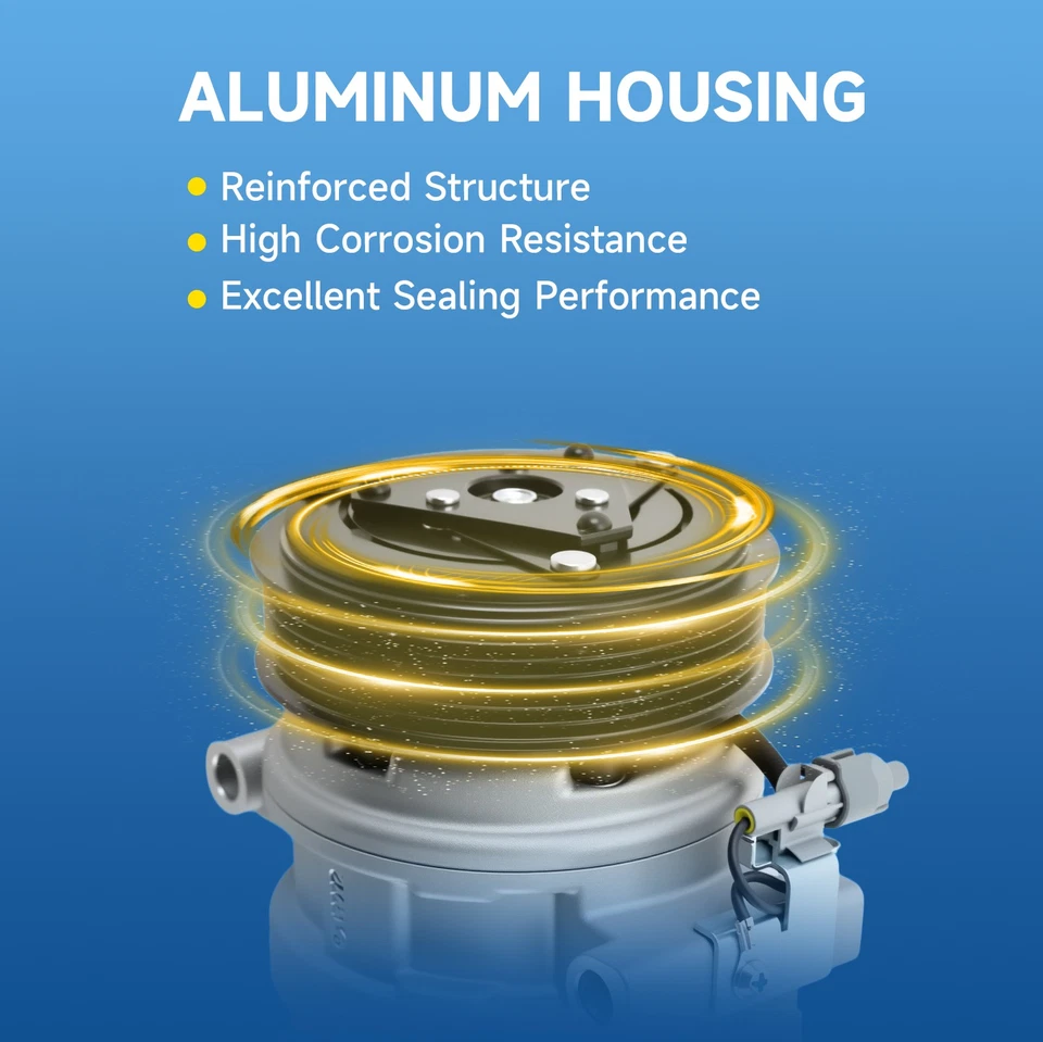 CO11185MC-KTC A/C Air Conditioner Compressor w/ Clutch for 1983-86 Chevy Camaro - Image 3 of 4