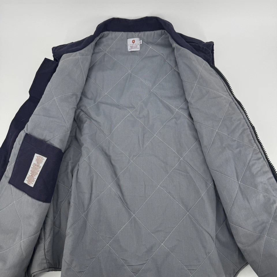 Tyndale Mens 2XL HRC 4 Canvas Navy Blue Flame Resistant Work Vest Made in USA - Image 3 of 4
