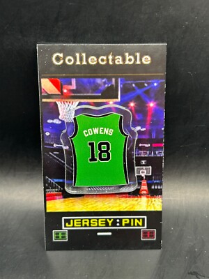 Boston Celtics Dave Cowens jersey lapel pin-RETRO Classic C's Collectible