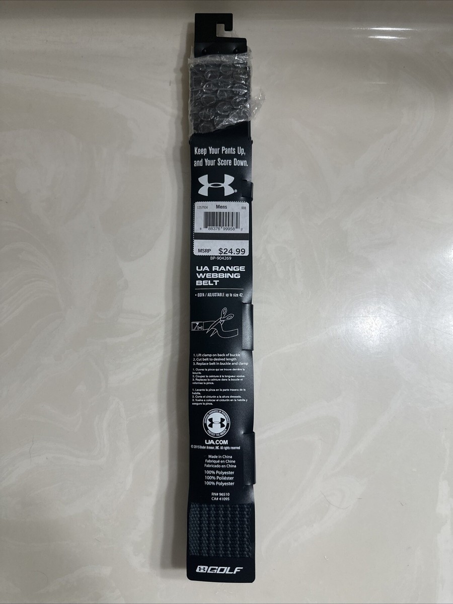 Under Armour Webbing Belt One Size Fits Most Black & Gray NEW | eBay