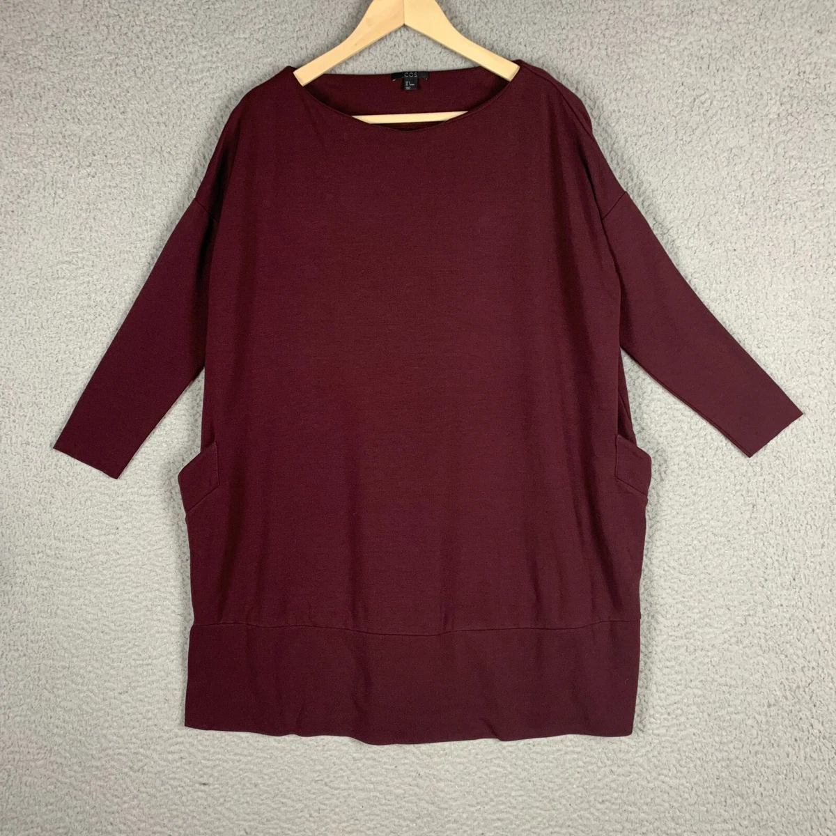knee length dresses for ladies KAAREM - Phoenix 3/4 Sleeve Boatneck Silk Dress