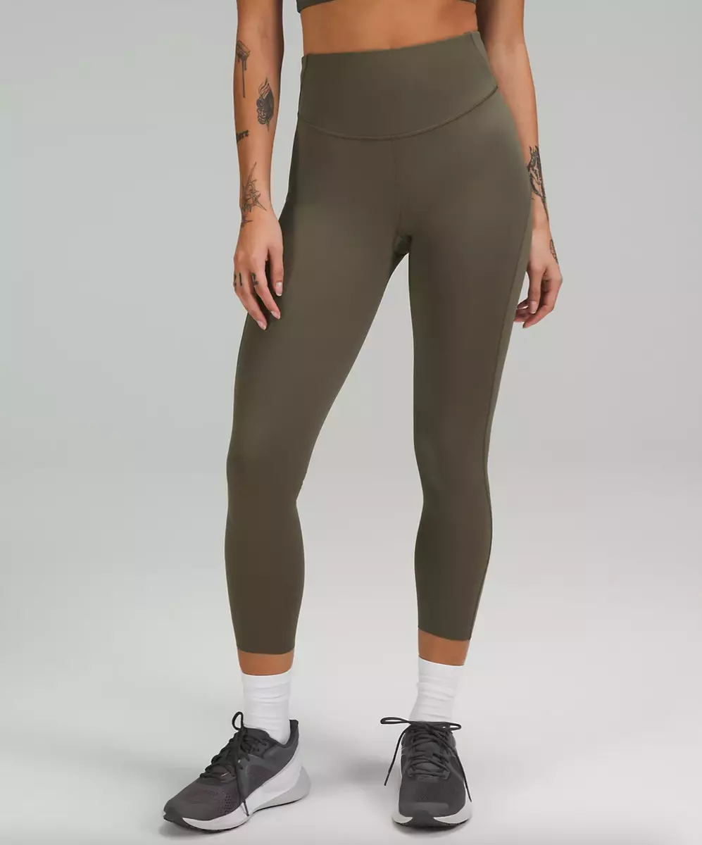 Lululemon Base Pace HR Crop 23 Size 12 - Army Green