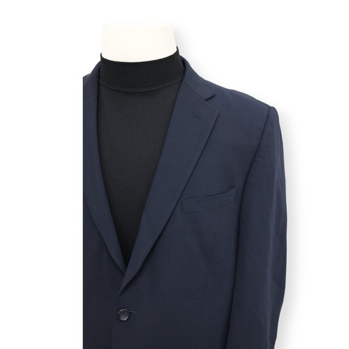 JOSEPH & FEISS uomo tinta unita blu navy LANA cappotto sportivo tuta giacca blazer 43 44 L - Foto 3 di 13