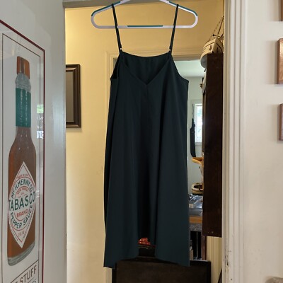 SHEIN Hanky Hem Dark Green Dress One Size | eBay