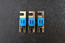 3 PK 60 AMP MINI ANL FUSES NICKEL PLATED INLINE AFC AFS BLADE AUTO CAR MANL60