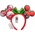 DisneyParks Mickey & Minnie Mouse Loungefly Ears Headband Christmas Headwear