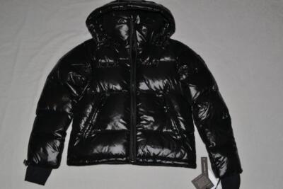 Authentisch SAM. New York Remy Daunenjacke Kapuze Black Jet Alle Größen Brandneu