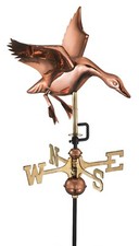 Landing Duck Copper Cottage Weathervane By Good Directions