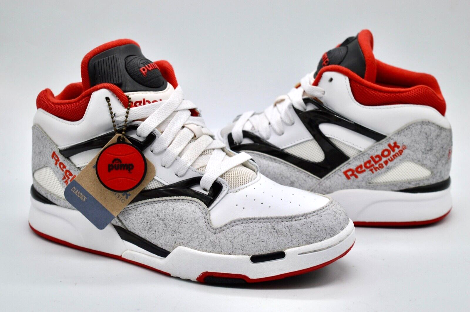 VNDS Reebok Pump Omni Zone 1 White/Red/Black/Grey Rare Retro 9.5 Chicago  Bulls | eBay