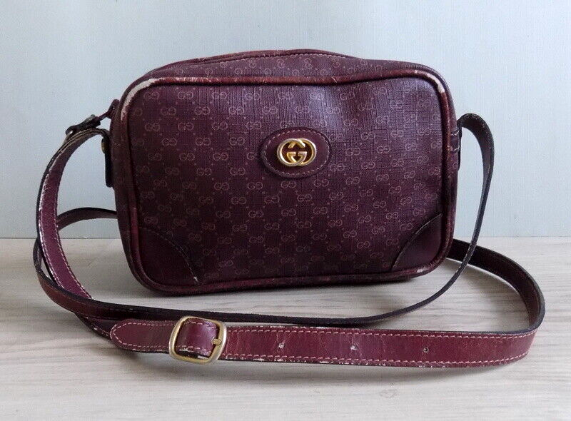 バッグ vintage made in ITALY old GUCCI bag GUCCI Vintage Leather Shoulder Bag Small Italy 067 | eBay