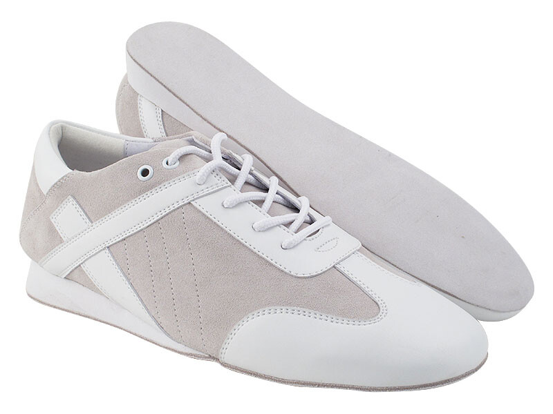Vintage White Suede Dance Shoes Salsa Latin Bachata Merengue Men's