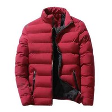 Mens Jacket Padded Coats Quilted Parka Down Bubble Puffer Zipper Winter Warm NEW