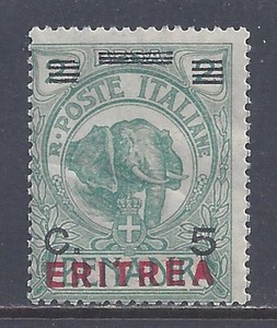 1924 Italian colonies ERITREA  5 c on 2 Besa Elephant with overprint mint*