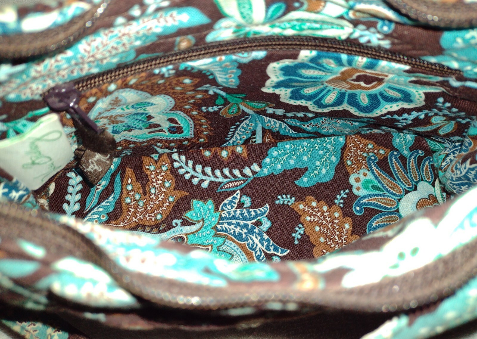 Java Blue - Vera Bradley Bucket Shoulder Purse Te… - image 4