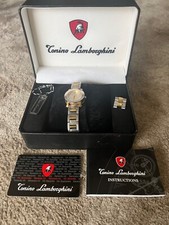 Tonio Lamborghini Damenuhr Bicolor mit Echtsteinbesatz