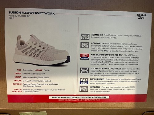 Size 6.5 W - Reebok Fusion Flexweave SD Comp Toe Low Black Womens - NEW IN BOX - Picture 6 of 7