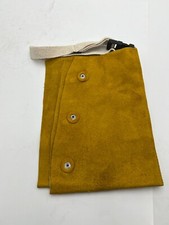  QTY 2 Ironcat 7001/14 Welding Bib 14 in Yellow Leather Anodized Snap Closure