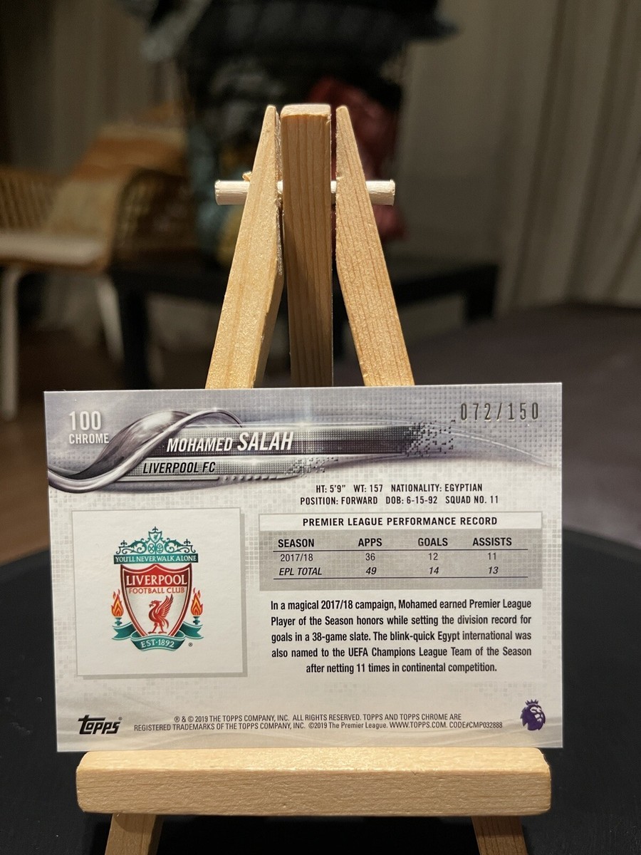 2018-19 Topps Chrome Premier League - Mohamed Salah #100 Blue