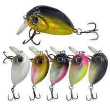 6PCS 35mm 3.7g Mini Crankbaits Floating Wobbler Fishing Lure For Bass Pike Perch