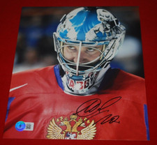 EVGENI NABOKOV Team Russia San Jose Sharks Signed 8x10 photo Beckett BK28877