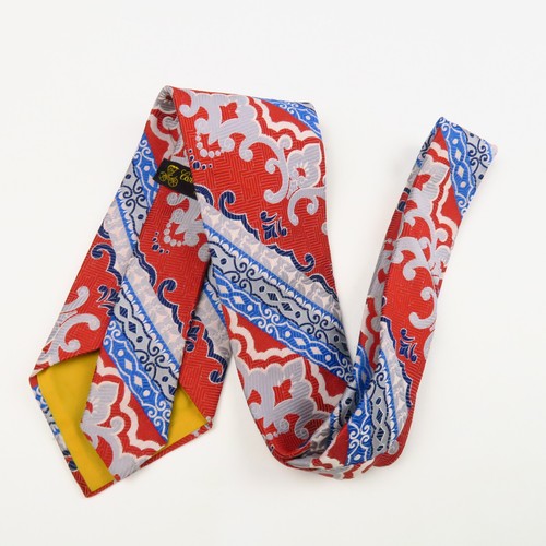 Vintage Carriage Cravats Mens Tie Red Blue Geometric Striped 55x4 70s 60s Retro - Picture 4 of 6