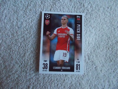 Match Attax Extra 2024 Fußball ''LEANDRO TROSSARD'' #101 Arsenal Trading Card PS