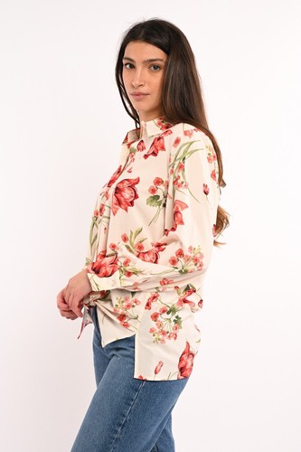 Camicia donna fantasia fiori Dixie - Foto 5 di 9