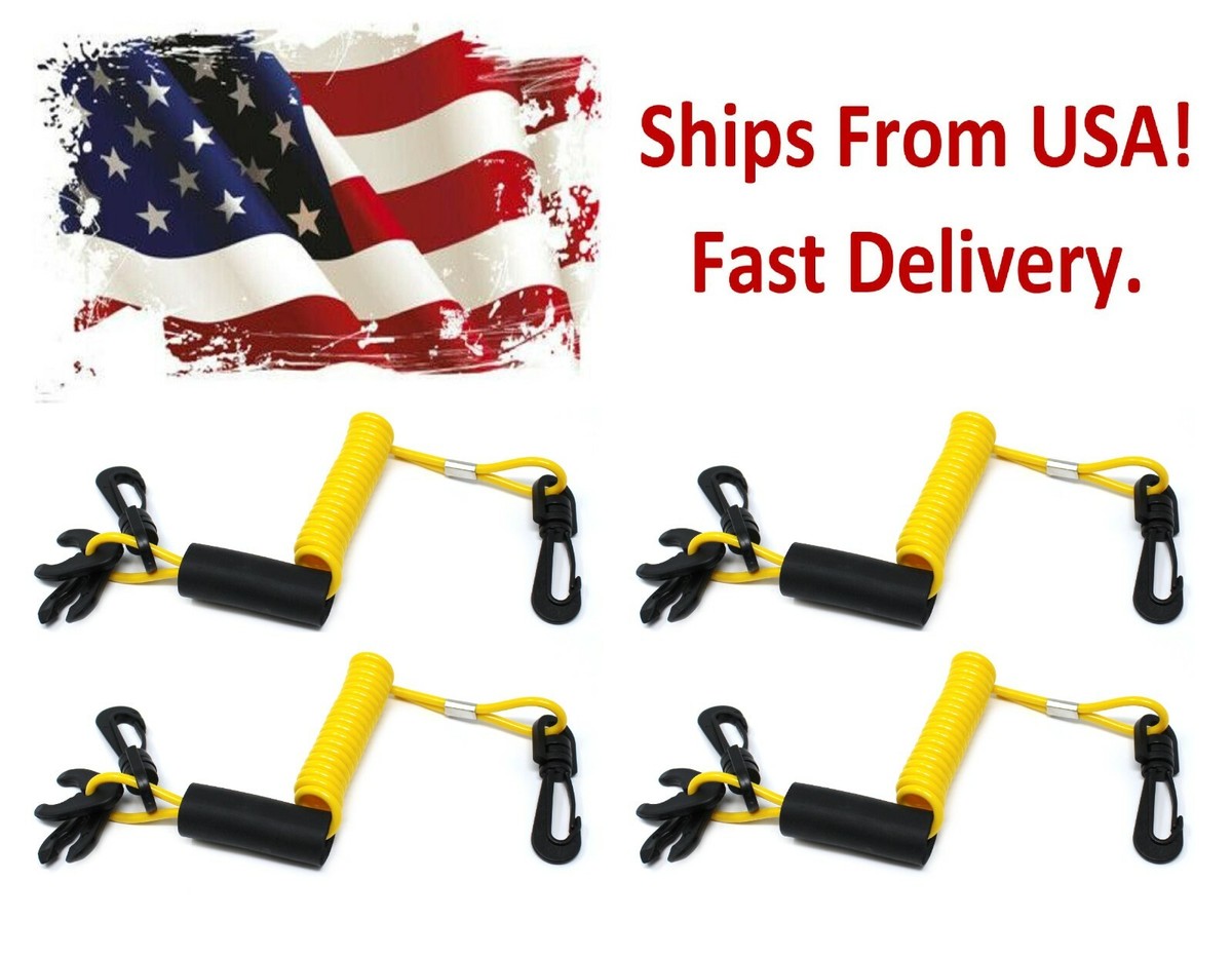 4 PK Kawasaki Jetski Lanyard Kill Switch 750 900 1100 ZXI Super XI