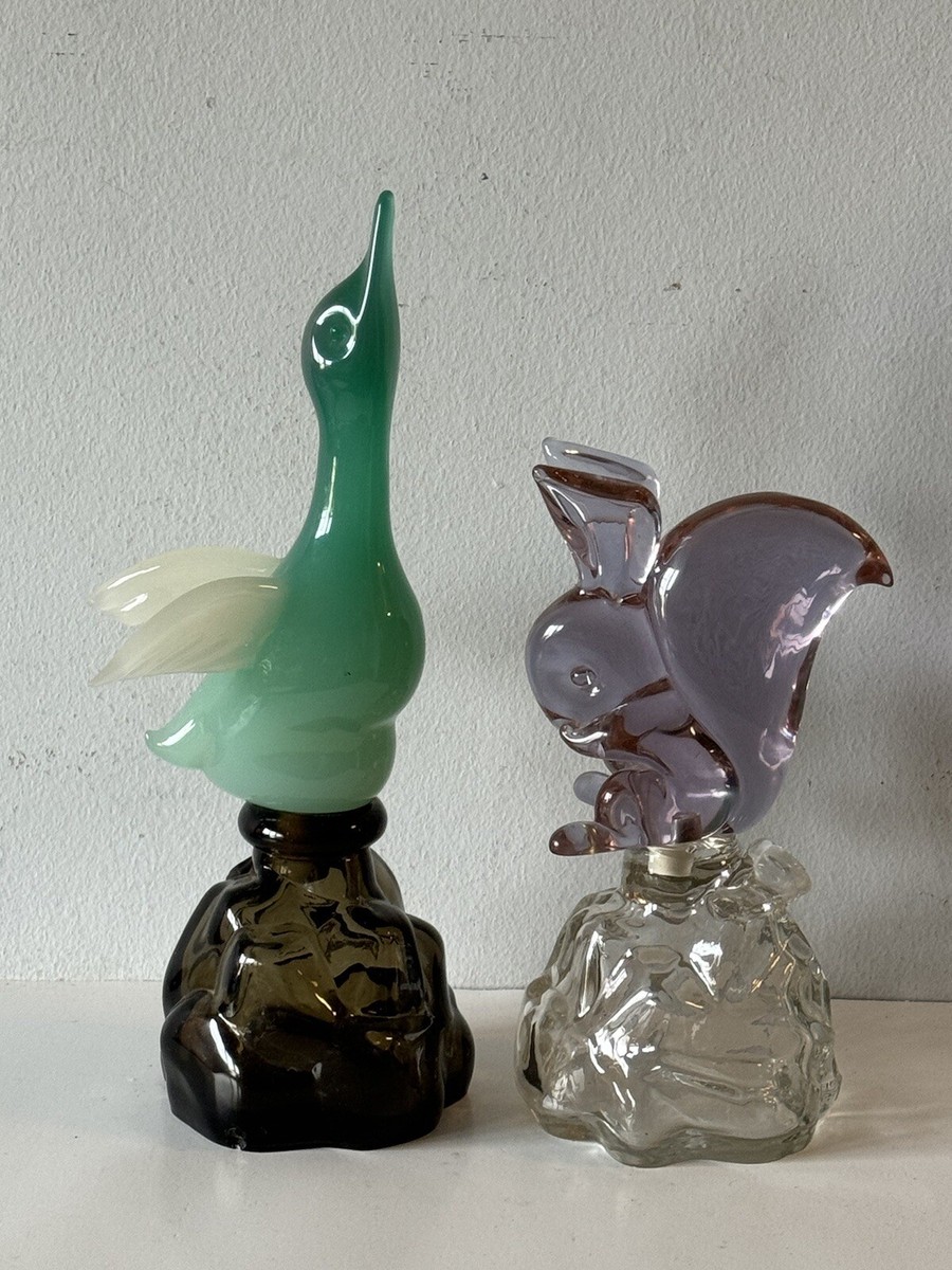 Murano Glass Bird Archimede Seguso ムラーノ Pair of 1950s Murano by Archimede Seguso, Neodymium Sommerso