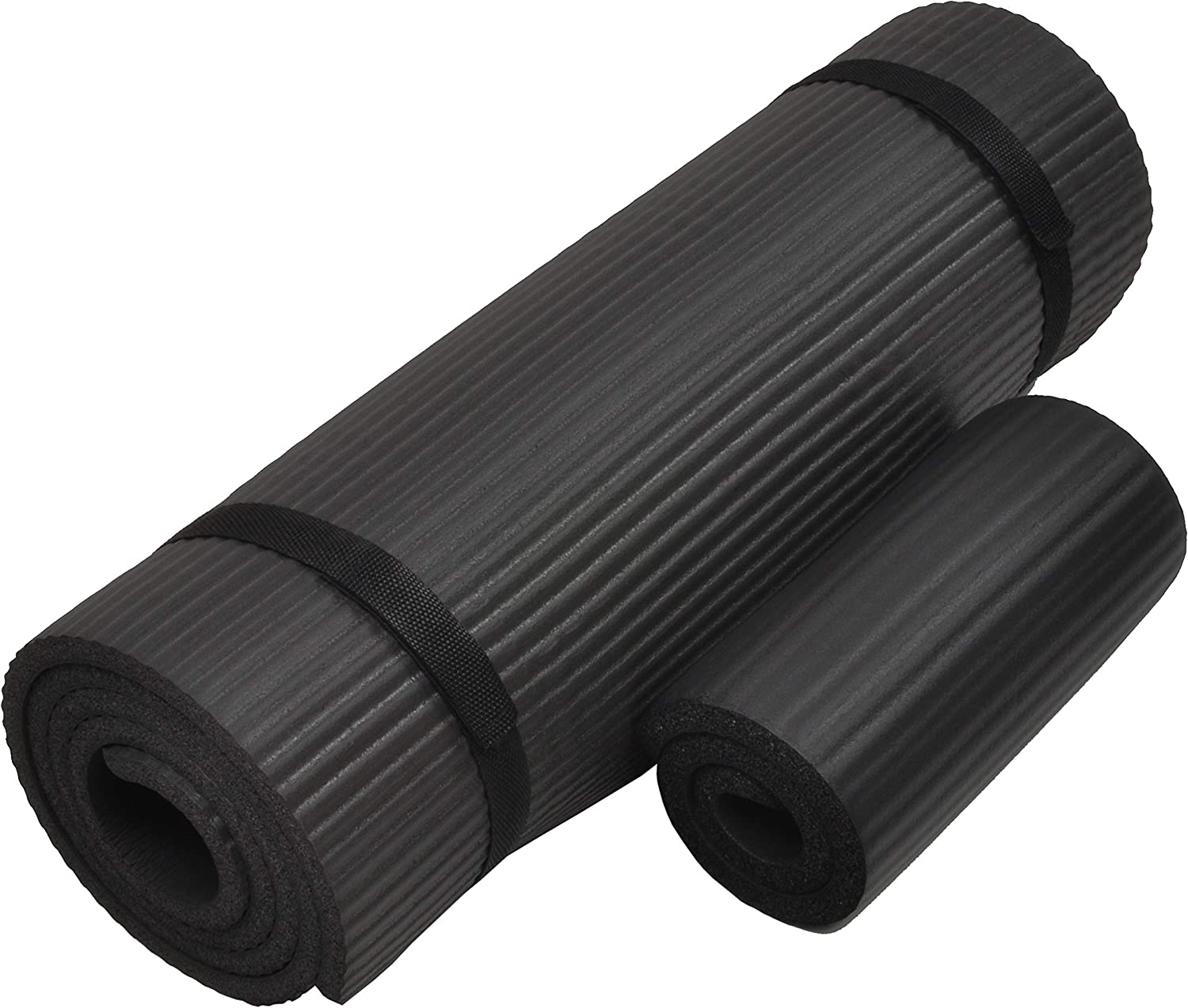 1/2-Inch Extra Thick High Density Anti-Tear Exercise Yoga Mat with Knee Pad and