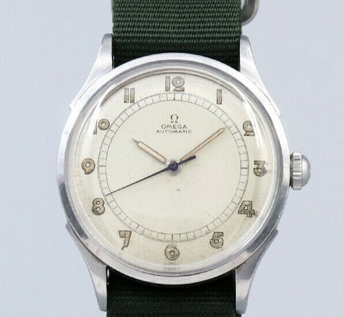 OMEGA Arabia Index 2438-1 Cal.28.10 Automatico a Carica Vintage Orologio  1940's | eBay