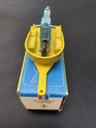 Matchbox 1967 Lesney 1-75 No 38 Honda Motorcycle & Trailer NIB Missing Flap Bx