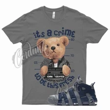 Grey CRIME Shirt for N Air More Uptempo 96 Cool Midnight Navy Georgetown Blue