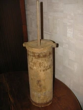 Antique primitive wooden butter churn solid wood Europe Lithuania 1800