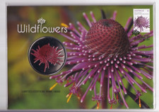 AUSTRALIAN PNC: 2015 WILDFLOWERS MEDALLION LIMITED EDITION 1648 / 4000   #LF209