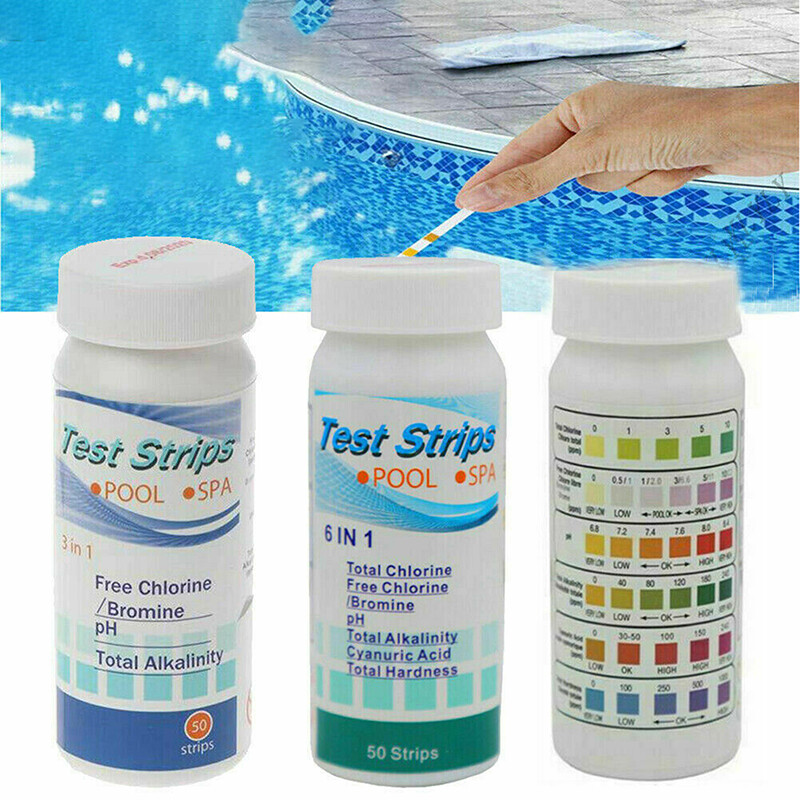 3in1 6in1 Chlorine Dip Test Strips Swimming Pool Water Hot Tub PH