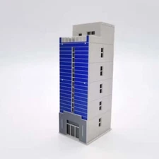 1:160 N Scale Building Railway Scenery Layout Modern City Office Blue Model 13cm